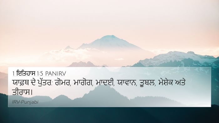 1 ਇਤਿਹਾਸ 1:5 PANIRV Bible Verse Image