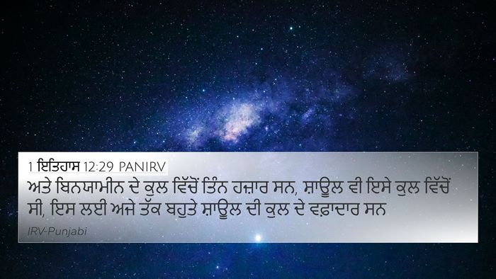 1 ਇਤਿਹਾਸ 12:29 PANIRV Bible Verse Image