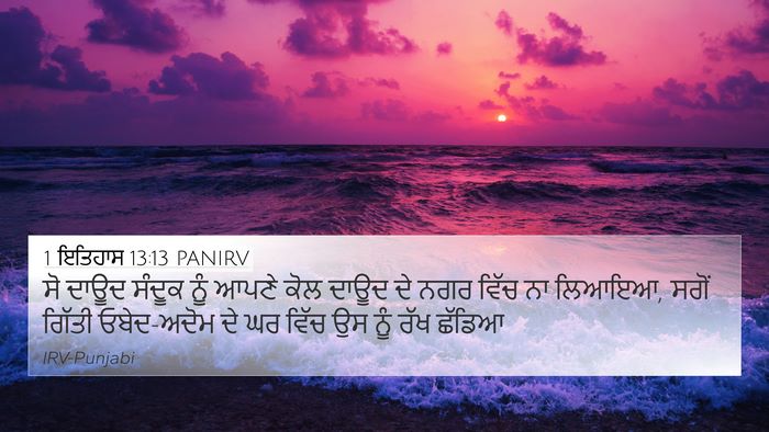 1 ਇਤਿਹਾਸ 13:13 PANIRV Bible Verse Image
