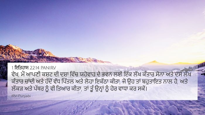 1 ਇਤਿਹਾਸ 22:14 PANIRV Bible Verse Image