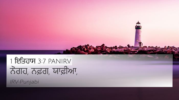 1 ਇਤਿਹਾਸ 3:7 PANIRV 4K Wallpaper - ਨੋਗਹ, ਨਫ਼ਗ, - 4K Wallpaper Bible Verse