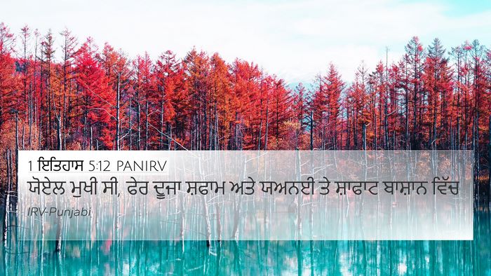 1 ਇਤਿਹਾਸ 5:12 PANIRV 4K Wallpaper - ਯੋਏਲ ਮੁਖੀ ਸੀ, ਫੇਰ - 4K Wallpaper Bible Verse