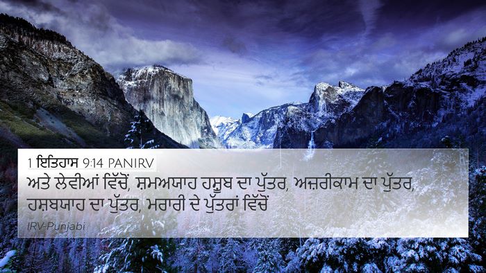 1 ਇਤਿਹਾਸ 9:14 PANIRV Bible Verse Image