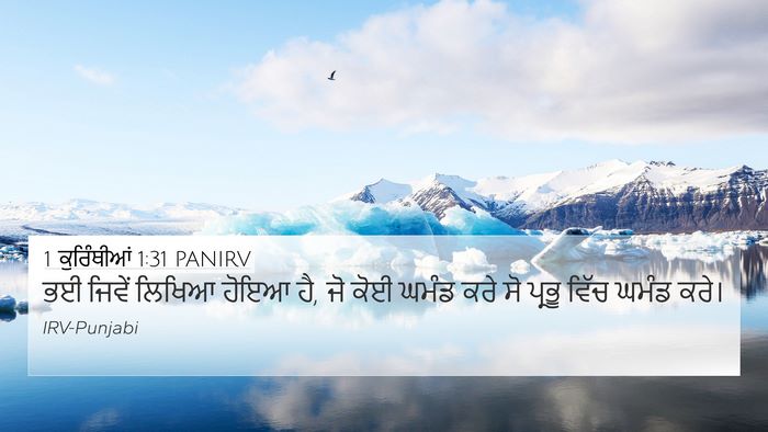 1 ਕੁਰਿੰਥੀਆਂ 1:31 PANIRV Bible Verse Image