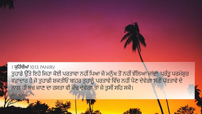 1 ਕੁਰਿੰਥੀਆਂ 10:13 PANIRV Bible Verse Image