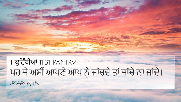 1 ਕੁਰਿੰਥੀਆਂ 11:31 PANIRV Bible Verse Image