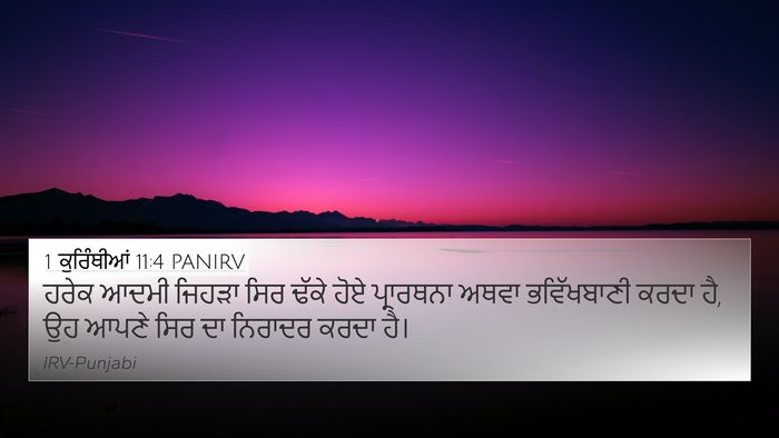1 ਕੁਰਿੰਥੀਆਂ 11:4 PANIRV Bible Verse Image
