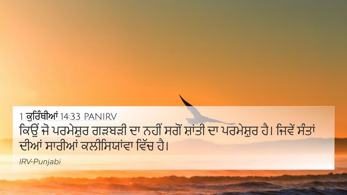 1 ਕੁਰਿੰਥੀਆਂ 14:33 PANIRV Bible Verse Image