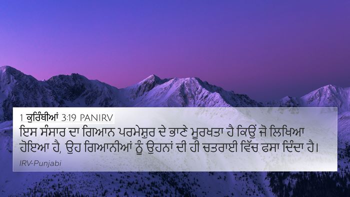 1 ਕੁਰਿੰਥੀਆਂ 3:19 PANIRV Bible Verse Image