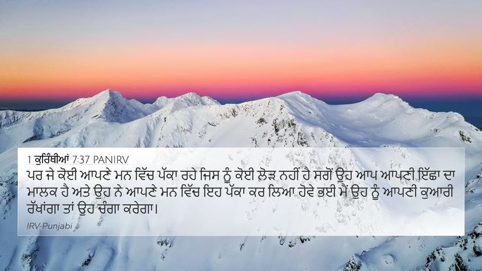 1 ਕੁਰਿੰਥੀਆਂ 7:37 PANIRV Bible Verse Image