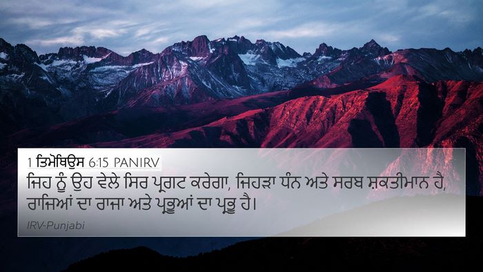 1 ਤਿਮੋਥਿਉਸ 6:15 PANIRV Bible Verse Image