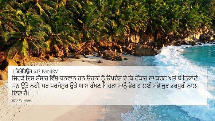 1 ਤਿਮੋਥਿਉਸ 6:17 PANIRV Bible Verse Image