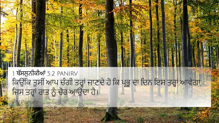 1 ਥੱਸਲੁਨੀਕੀਆਂ 5:2 PANIRV Bible Verse Image