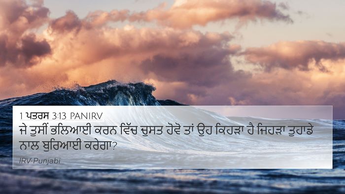 1 ਪਤਰਸ 3:13 PANIRV 4K Wallpaper - ਜੇ ਤੁਸੀਂ ਭਲਿਆਈ ਕਰਨ - 4K Wallpaper Bible Verse