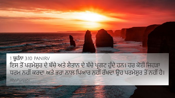 1 ਯੂਹੰਨਾ 3:10 PANIRV Bible Verse Image