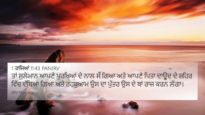 1 ਰਾਜਿਆਂ 11:43 PANIRV Bible Verse Image