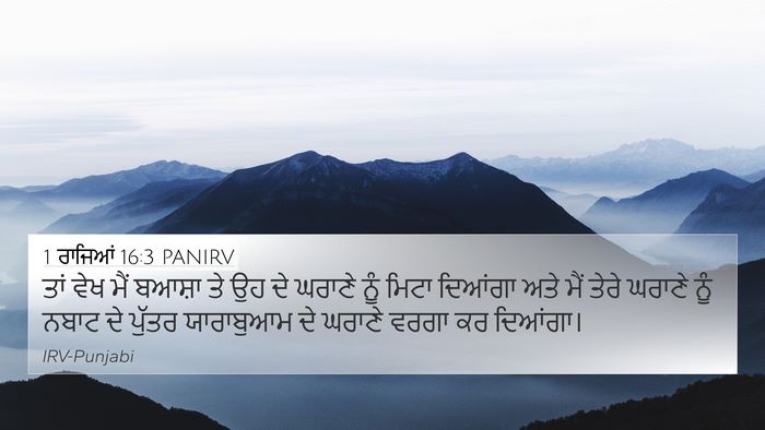 1 ਰਾਜਿਆਂ 16:3 PANIRV Bible Verse Image
