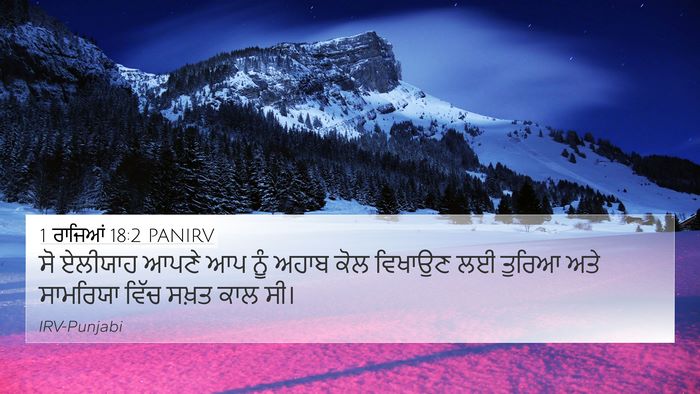 1 ਰਾਜਿਆਂ 18:2 PANIRV 4K Wallpaper - ਸੋ ਏਲੀਯਾਹ ਆਪਣੇ ਆਪ - 4K Wallpaper Bible Verse