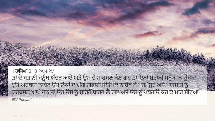1 ਰਾਜਿਆਂ 21:13 PANIRV Bible Verse Image
