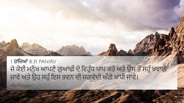 1 ਰਾਜਿਆਂ 8:31 PANIRV Bible Verse Image