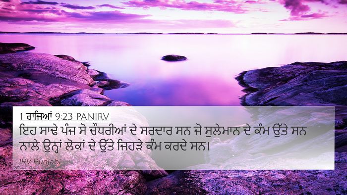 1 ਰਾਜਿਆਂ 9:23 PANIRV Bible Verse Image