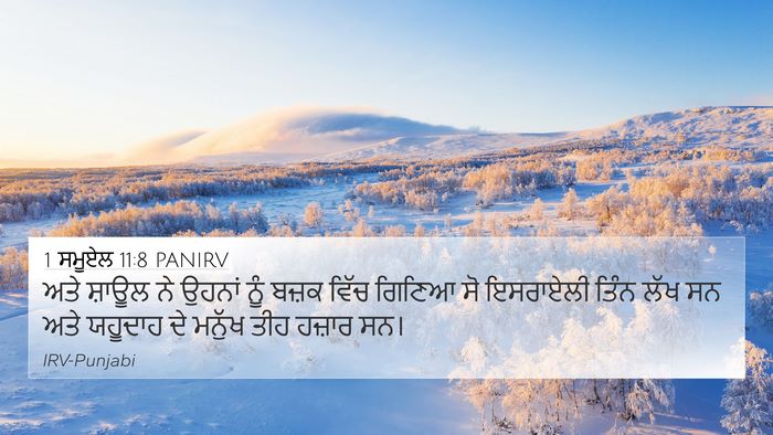 1 ਸਮੂਏਲ 11:8 PANIRV 4K Wallpaper - ਅਤੇ ਸ਼ਾਊਲ ਨੇ ਉਹਨਾਂ - 4K Wallpaper Bible Verse