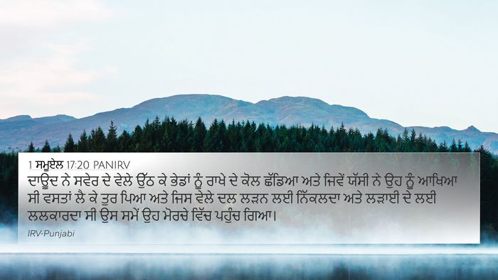 1 ਸਮੂਏਲ 17:20 PANIRV Bible Verse Image