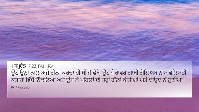 1 ਸਮੂਏਲ 17:23 PANIRV Bible Verse Image