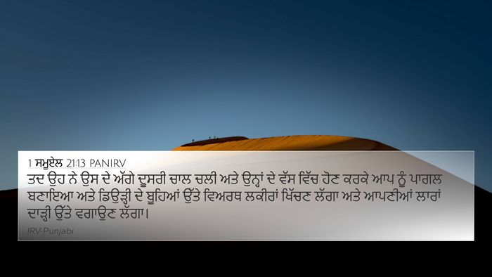 1 ਸਮੂਏਲ 21:13 PANIRV Bible Verse Image