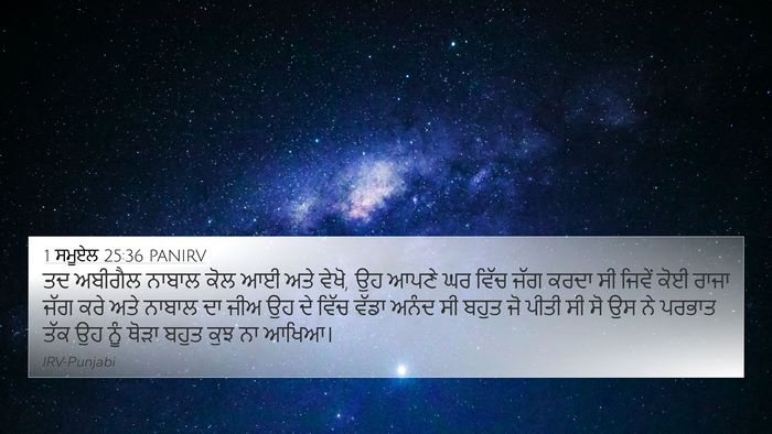 1 ਸਮੂਏਲ 25:36 PANIRV Bible Verse Image