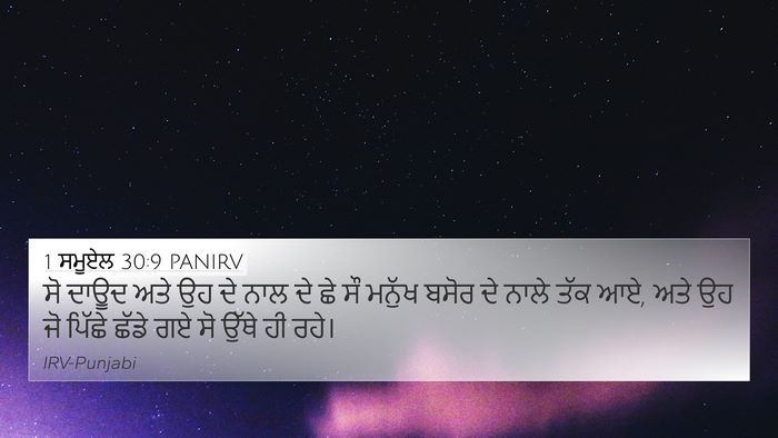 1 ਸਮੂਏਲ 30:9 PANIRV Bible Verse Image
