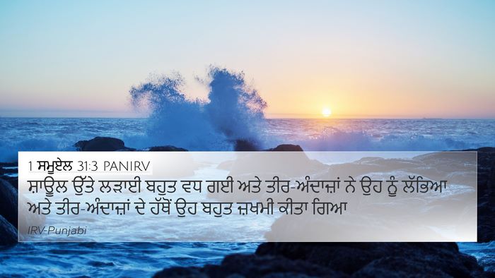 1 ਸਮੂਏਲ 31:3 PANIRV 4K Wallpaper - ਸ਼ਾਊਲ ਉੱਤੇ ਲੜਾਈ - 4K Wallpaper Bible Verse