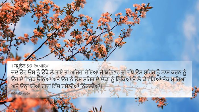 1 ਸਮੂਏਲ 5:9 PANIRV 4K Wallpaper - ਜਦ ਉਹ ਉਸ ਨੂੰ ਉੱਥੇ - 4K Wallpaper Bible Verse