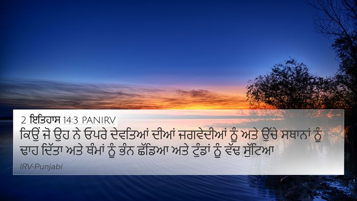 2 ਇਤਿਹਾਸ 14:3 PANIRV Bible Verse Image