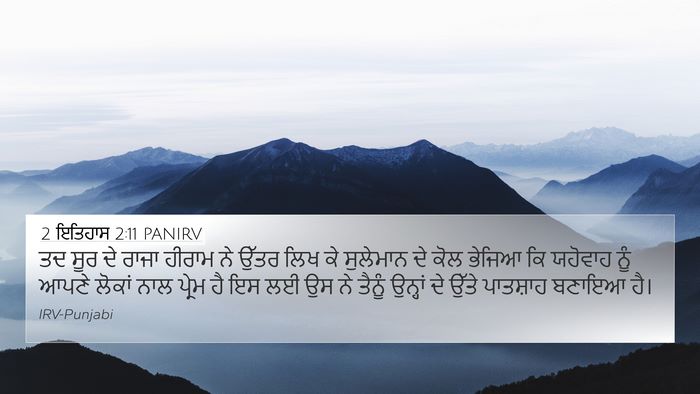 2 ਇਤਿਹਾਸ 2:11 PANIRV Bible Verse Image