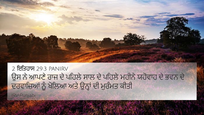 2 ਇਤਿਹਾਸ 29:3 PANIRV Bible Verse Image
