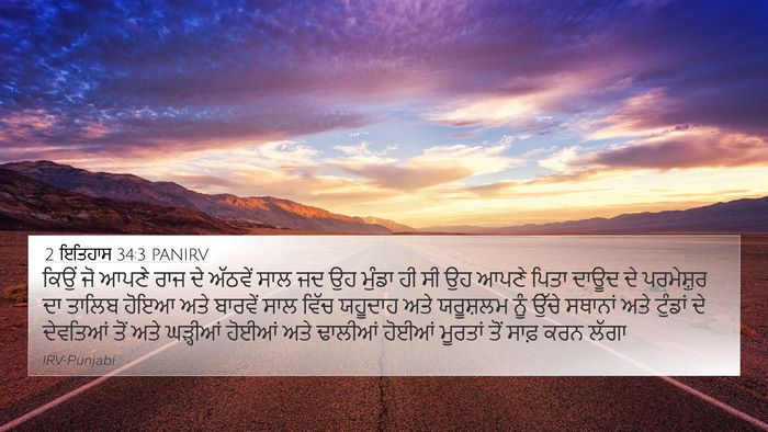 2 ਇਤਿਹਾਸ 34:3 PANIRV Bible Verse Image