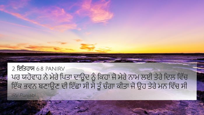 2 ਇਤਿਹਾਸ 6:8 PANIRV Bible Verse Image