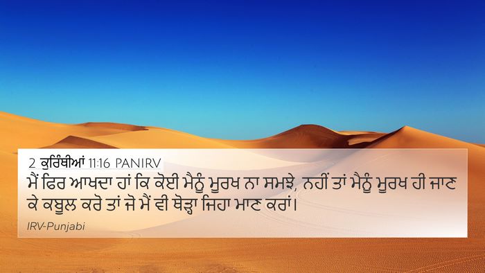 2 ਕੁਰਿੰਥੀਆਂ 11:16 PANIRV Bible Verse Image