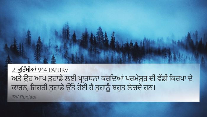 2 ਕੁਰਿੰਥੀਆਂ 9:14 PANIRV Bible Verse Image