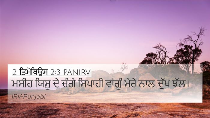 2 ਤਿਮੋਥਿਉਸ 2:3 PANIRV Bible Verse Image