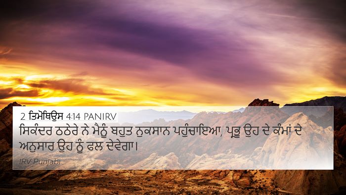 2 ਤਿਮੋਥਿਉਸ 4:14 PANIRV Bible Verse Image