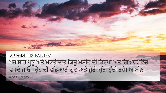 2 ਪਤਰਸ 3:18 PANIRV Bible Verse Image
