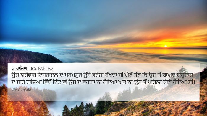 2 ਰਾਜਿਆਂ 18:5 PANIRV Bible Verse Image