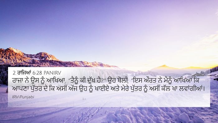 2 ਰਾਜਿਆਂ 6:28 PANIRV Bible Verse Image