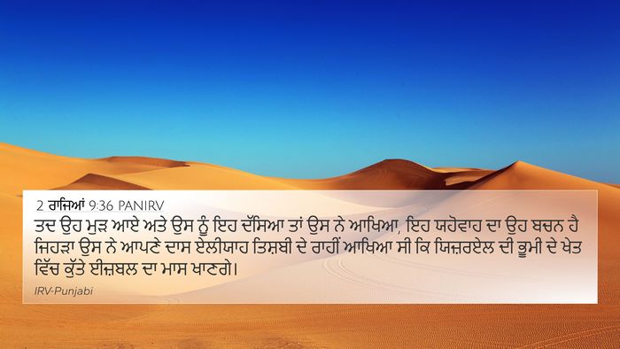 2 ਰਾਜਿਆਂ 9:36 PANIRV Bible Verse Image