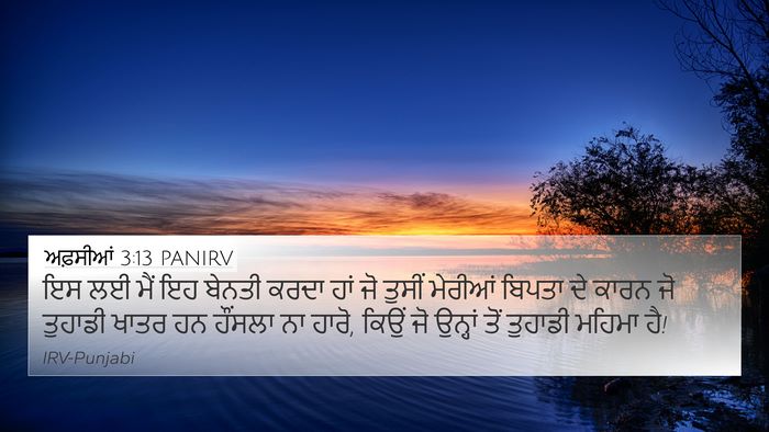 ਅਫ਼ਸੀਆਂ 3:13 PANIRV Bible Verse Image