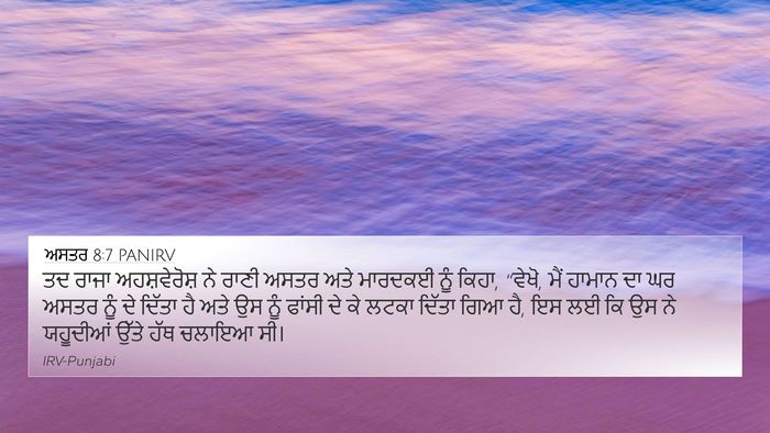 ਅਸਤਰ 8:7 PANIRV Bible Verse Image
