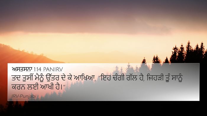 ਅਸਤਸਨਾ 1:14 PANIRV 4K Wallpaper - ਤਦ ਤੁਸੀਂ ਮੈਨੂੰ - 4K Wallpaper Bible Verse