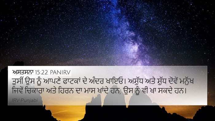 ਅਸਤਸਨਾ 15:22 PANIRV 4K Wallpaper - ਤੁਸੀਂ ਉਸ ਨੂੰ ਆਪਣੇ - 4K Wallpaper Bible Verse